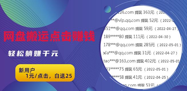 无脑搬运网盘项目，1元1次点击，每天30分钟打造躺赚管道，收益无上限￼-南丰网创