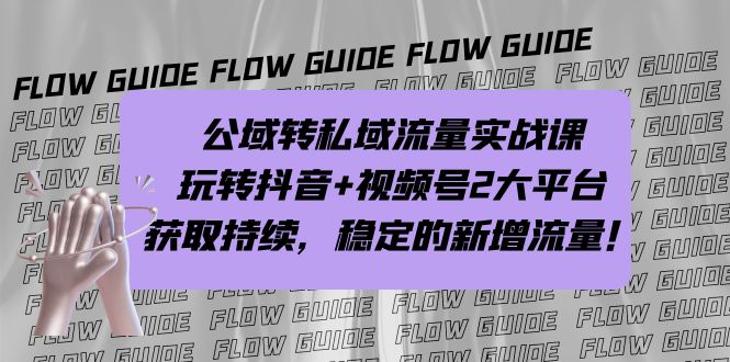 公域转私域流量实战课，玩转抖音+视频号2大平台，获取持续，稳定的新增流量-南丰网创