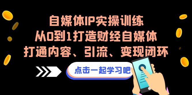 自媒体IP实操训练，从0到1打造财经自媒体，打通内容、引流、变现闭环-南丰网创