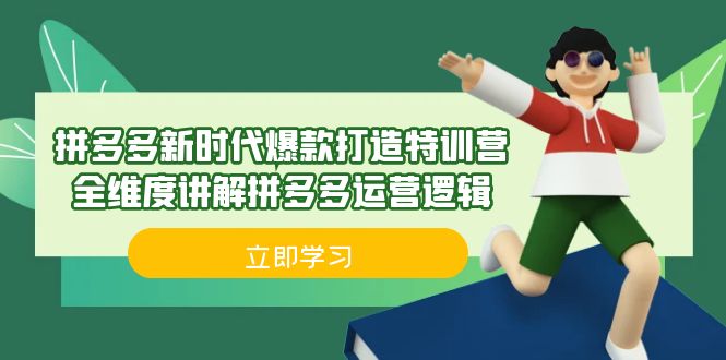 拼多多·新时代爆款打造特训营，全维度讲解拼多多运营逻辑（21节课）-南丰网创