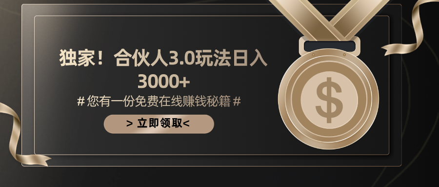 （10727期）游戏合伙人3.0，日入3000+，无限扩大的蓝海项目-南丰网创