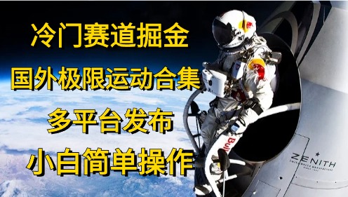 （10745期）冷门赛道掘金，国外极限运动视频合集，多平台发布，小白简单操作-南丰网创