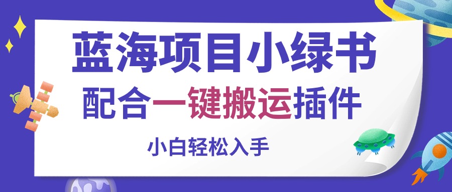 （10841期）蓝海项目小绿书，配合一键搬运插件，小白轻松入手-南丰网创