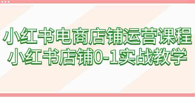 （9249期）小红书电商店铺运营课程，小红书店铺0-1实战教学（60节课）-南丰网创