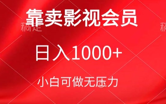 靠卖影视会员，日入1000+，落地保姆级教程，新手可学-南丰网创