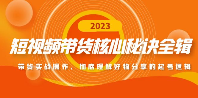 短视频带货核心秘诀全辑：带货实战操作，彻底理解好物分享的起号逻辑-南丰网创