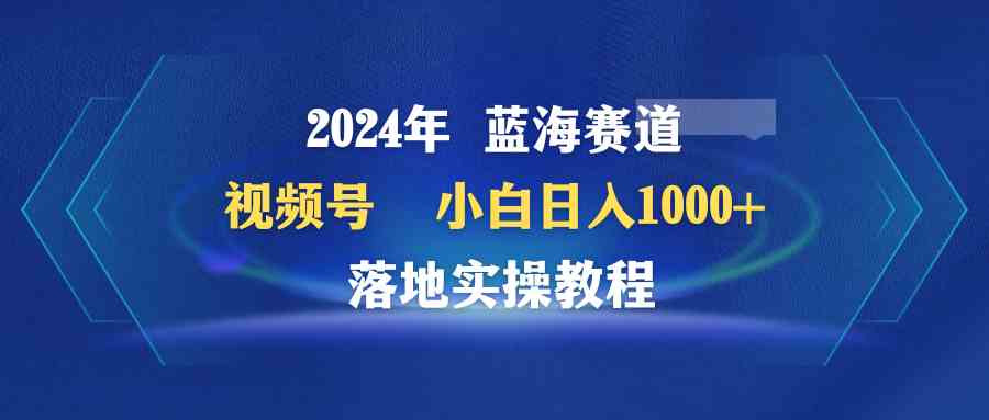 （9515期）2024年蓝海赛道 视频号  小白日入1000+ 落地实操教程-南丰网创