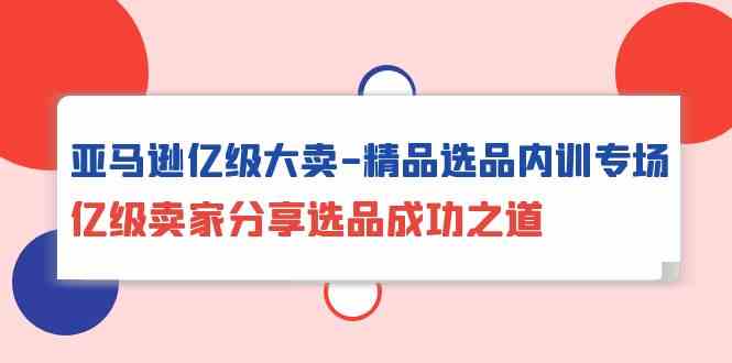 亚马逊亿级大卖精品选品内训专场，亿级卖家分享选品成功之道-南丰网创