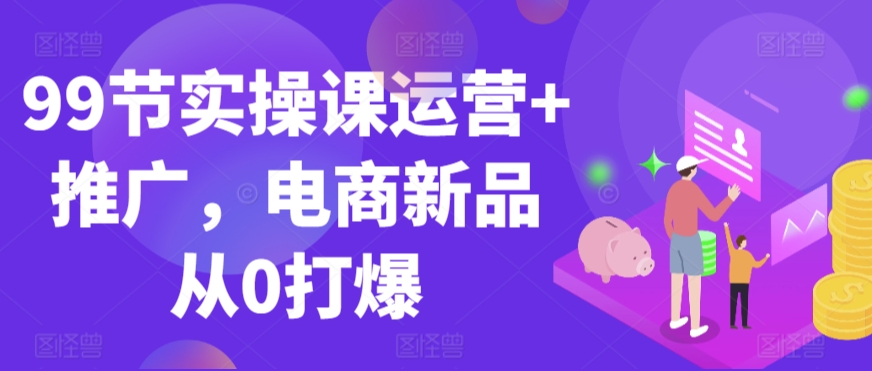 99节实操课运营+推广，电商新品从0打爆-南丰网创