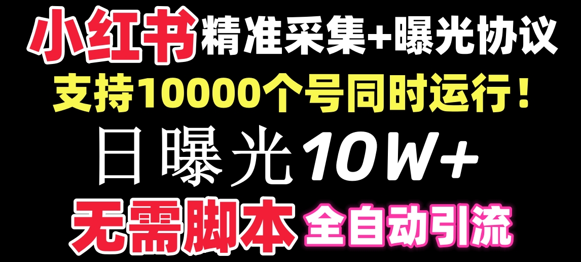 【价值10万！】小红书全自动采集+引流协议一体版！无需手机，支持10000-南丰网创