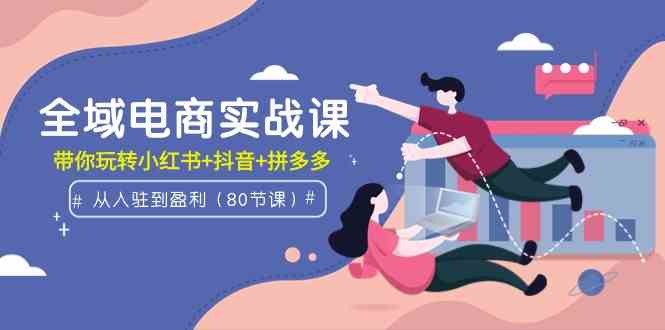 （9529期）全域电商实战课：从入驻到盈利，带你玩转小红书+抖音+拼多多（80节课）-南丰网创