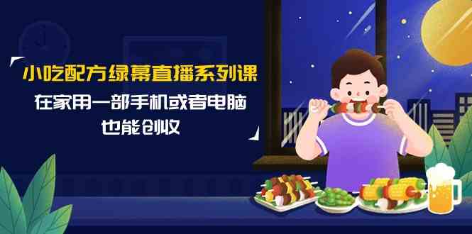 小吃配方绿幕直播系列课，在家用一部手机或者电脑也能创收（14节课）-南丰网创