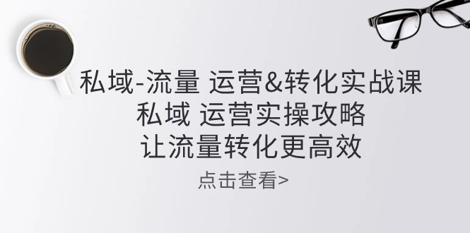 私域流量运营&转化实操课：私域运营实操攻略，让流量转化更高效-南丰网创