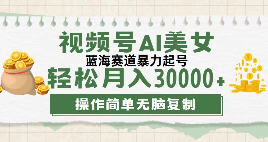 视频号AI美女跳舞，轻松月入30000+，蓝海赛道，流量池巨大，起号猛-南丰网创