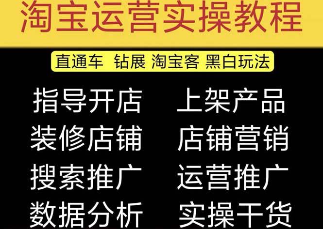 2023淘宝开店教程0基础到高级全套视频网店电商运营培训教学课程（2月更新）-南丰网创