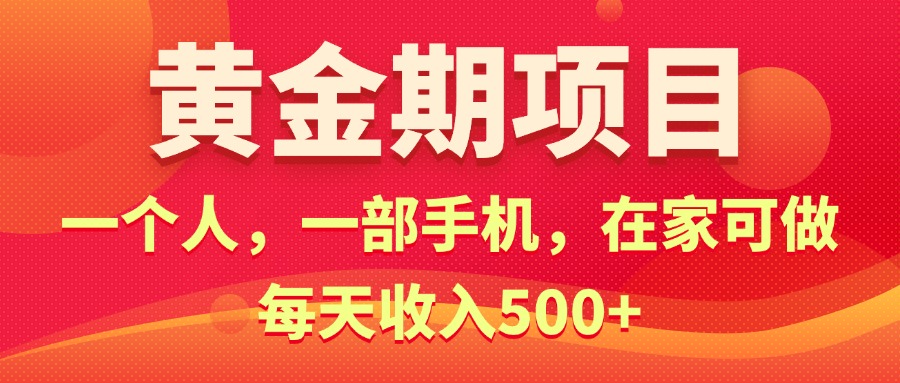 黄金期项目，电商搞钱！一个人，一部手机，在家可做，每天收入500+-南丰网创